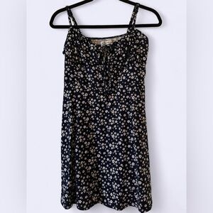 Hollister Floral Mini Dress with Tie Front Detail